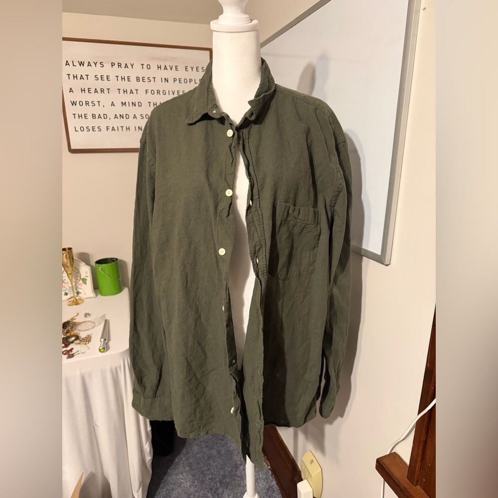 H&M Olive Green Lightweight Shirt